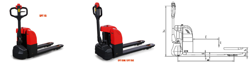 Electric pallet truck EPT15/SPT15