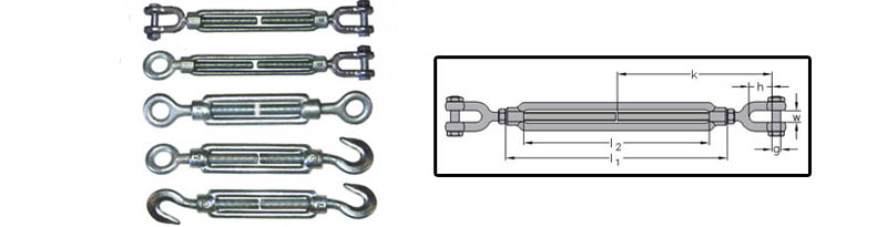 Cargo turnbuckle with opened case